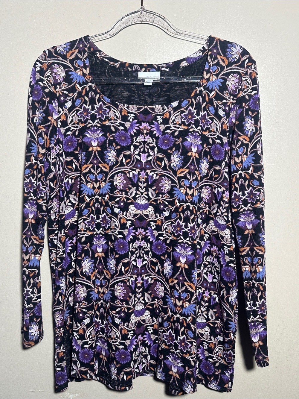 J Jill Medium Petite Floral Long Sleeved Tunic
